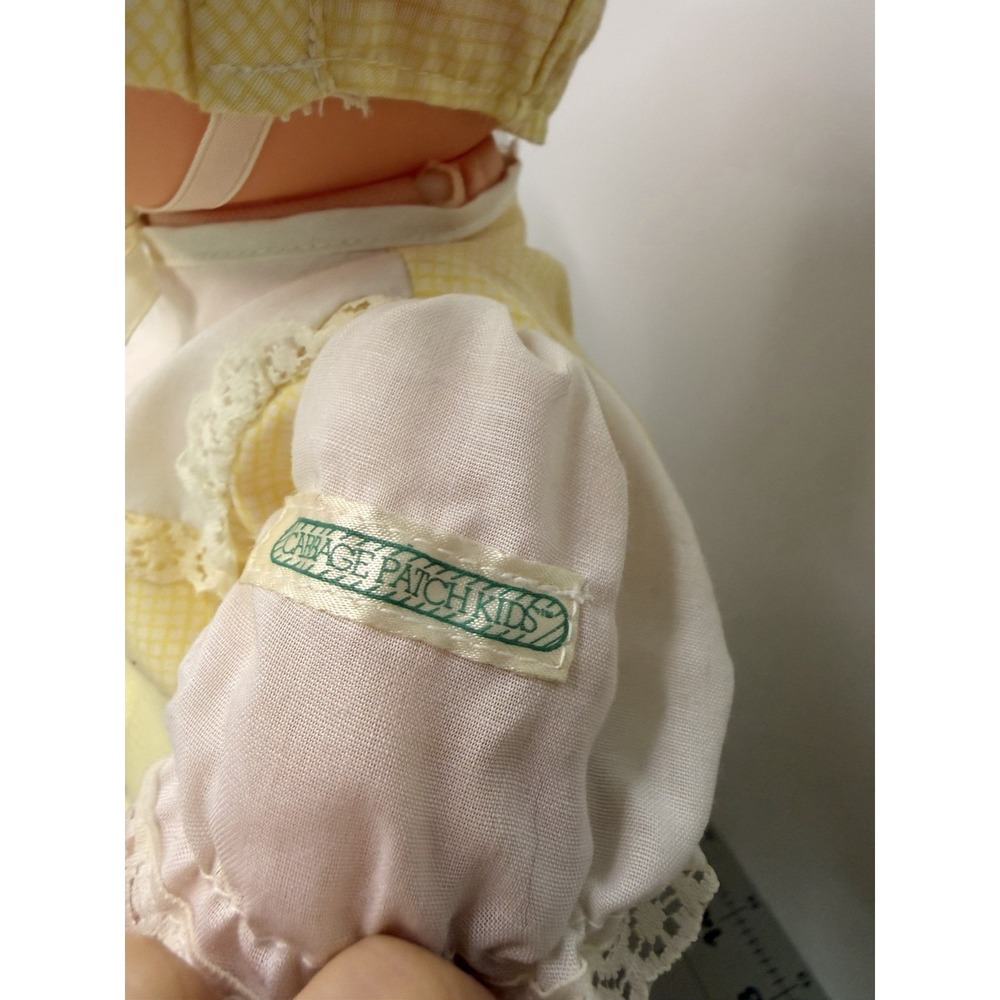 Vintage 1985 Cabbage Patch Kids Preemie Coleco - OK Factory - Blue Sig - Yellow - Picture 5 of 5